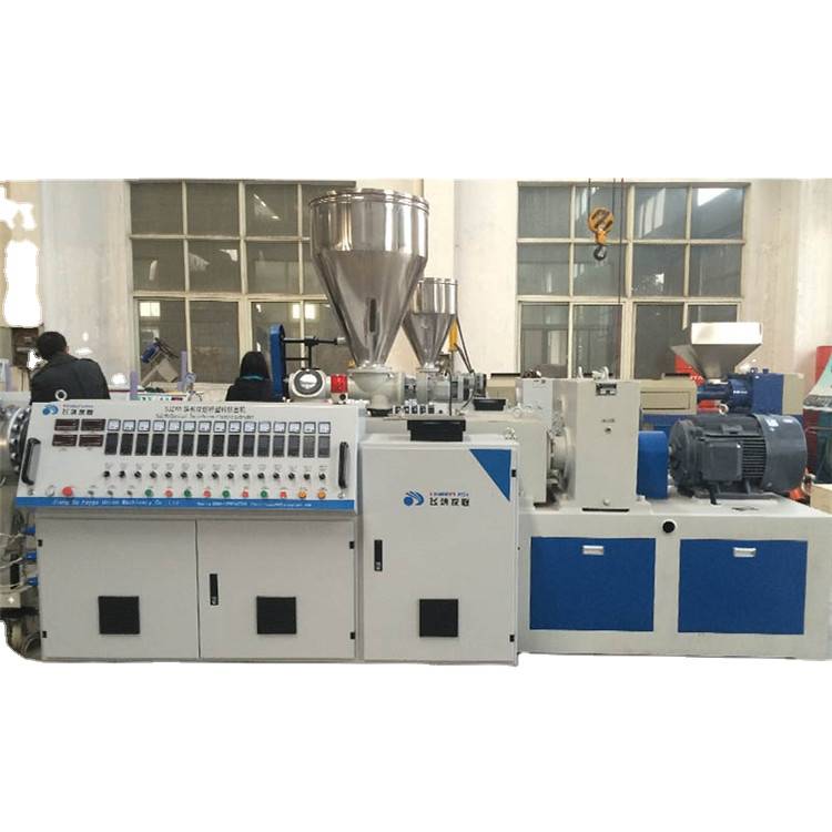 Co-rotating Conical Twin Screw Extruder Making Machine For Plastic Pipe Profile Product