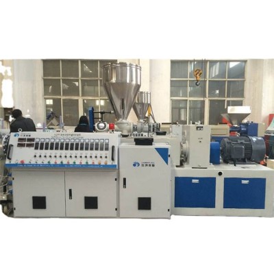 Co-rotating Conical Twin Screw Extruder Making Machine For Plastic Pipe Profile Product